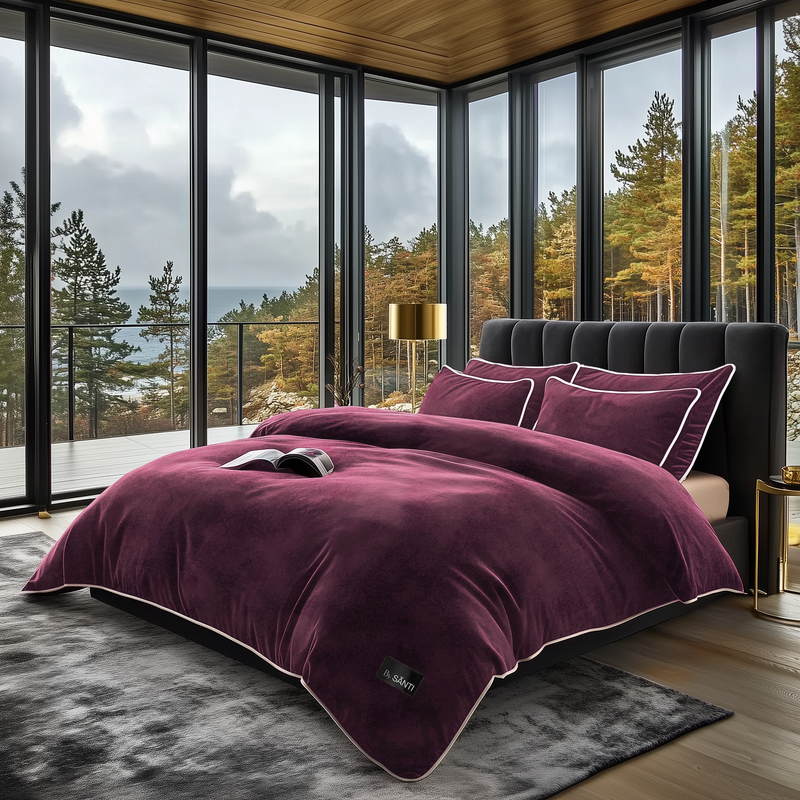 The Kefalonia Ultra-Lux Velvet Bedding Set