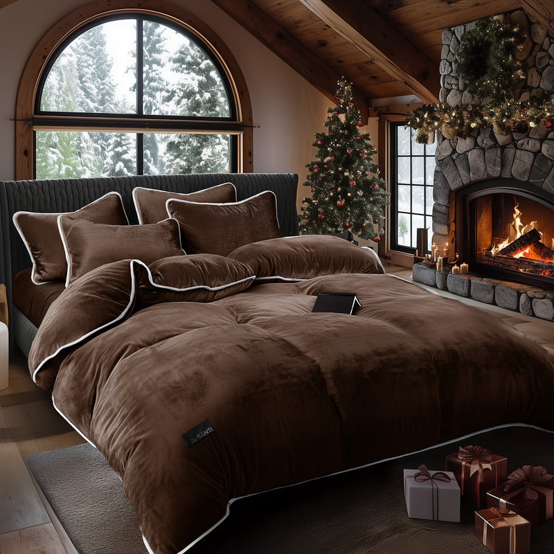 Kefalonia Autumn Velvet Bedding Set