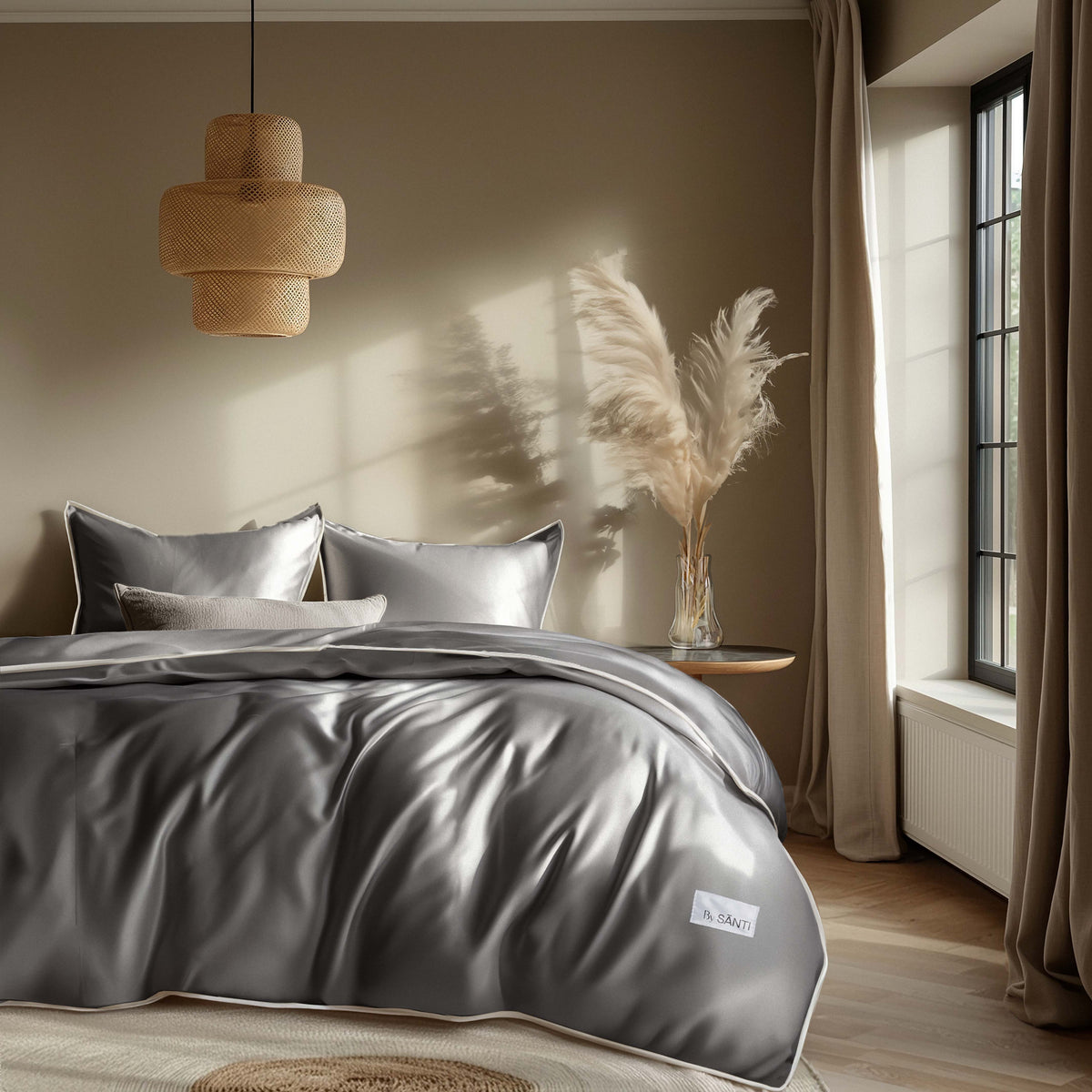 Hotel-style BRISA eucalyptus bedding set for luxury summer bedroom