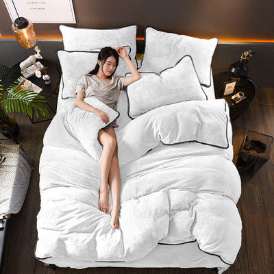 Elegant modern bedroom featuring Kefalonia bedding