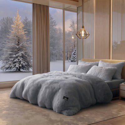 Ultra-soft CYRA velvet duvet cover set for luxury bedroom comfort